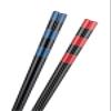 Asahi Kouyo W-1088 Chopsticks, Dishwasher Safe, 9.1 inches (23 cm), Black Border, Blue, Natural Wood, Made in Japan, 1 Pair view 4