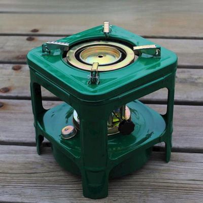 Outdoor Portable Camping Stove, Indoor Small Kerosene Stove Heater, Cooking Stove for 2-3 Persons, 1.5L Fuel Tank Capacity, Green