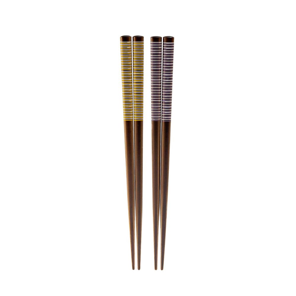 Asahi Kouyo KY-50 Chopsticks, Dishwasher Safe, 8.9 inches (22.5 cm), 30 Tiers, Tip Angle, Brown, Natural Wood, Made in Japan, Set of 2