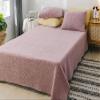 MSUDGH Comforter Queen Bedding Set Duvet Cover Bedding Set Pure Color Four-Piece Warm Velvet Down Set King Size Yellow Double Bed King Co view 3