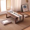 Tables Coffee Tables Tatami Tables Solid Wood Japanese Window Tables Simple elm Wood Coffee Tables Dining Tables Computer Tables Sitting desks (Color : Brown, Size : 80 * 50 * 30cm) view 4