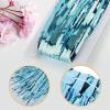 5 Pack Blue Fringe Backdrop 3.2ft x 8.2ft Foil Curtain Tinsel Foil Fringe Curtains Photo Booth Props for Mermaid Birthday Under The Sea Party Decorations Teal Blue Tinsel Backdrop Streamers (Blue) view 4