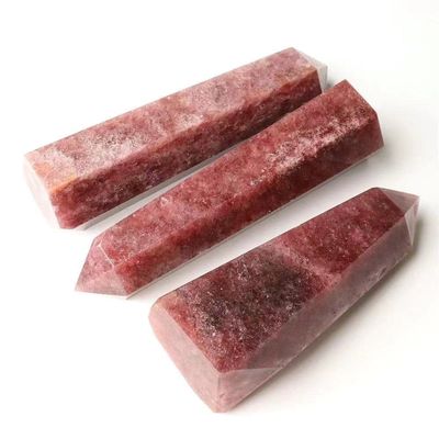 Wholesale Natural Crystal Towers Large red Strawberry Quartz with mica Point 1000g-1250g for Home Decoration 1pc