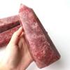 Wholesale Natural Crystal Towers Large red Strawberry Quartz with mica Point 1000g-1250g for Home Decoration 1pc view 2