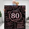 80th Birthday Gifts for Women - 80 Year Old Gifts for Grandma Nana Wife Mom - Soft Flannel Fleece Throw Blanket for Bed Sofa view 1
