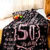 50th Birthday Blanket - Personalized Flannel Fleece Soft Throw for Women - Happy 50th Gift Ideas for Mom, Grandma, Wife view 3