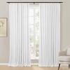 Drapifytex Pinch Pleat Thermal Insulated Blackout Curtains- (56Wx84L, White) Faux Linen Elegant Pinch Pleated Blackout Drape for Living Room Sliding Glass Door, 1 Panel view 1