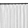 Drapifytex Pinch Pleat Thermal Insulated Blackout Curtains- (56Wx84L, White) Faux Linen Elegant Pinch Pleated Blackout Drape for Living Room Sliding Glass Door, 1 Panel view 2