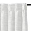 Drapifytex Pinch Pleat Thermal Insulated Blackout Curtains- (56Wx84L, White) Faux Linen Elegant Pinch Pleated Blackout Drape for Living Room Sliding Glass Door, 1 Panel view 3