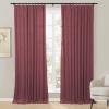 Drapifytex Pinch Pleat Thermal Insulated Blackout Curtains- (56Wx84L, Burgundy) Faux Linen Elegant Pinch Pleated Blackout Drape for Living Room Sliding Glass Door, 1 Panel view 1