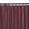 Drapifytex Pinch Pleat Thermal Insulated Blackout Curtains- (56Wx84L, Burgundy) Faux Linen Elegant Pinch Pleated Blackout Drape for Living Room Sliding Glass Door, 1 Panel view 2