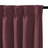 Drapifytex Pinch Pleat Thermal Insulated Blackout Curtains- (56Wx84L, Burgundy) Faux Linen Elegant Pinch Pleated Blackout Drape for Living Room Sliding Glass Door, 1 Panel view 3