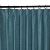 Drapifytex Pinch Pleat Thermal Insulated Blackout Curtains- (56Wx84L, Turquoise) Faux Linen Elegant Pinch Pleated Blackout Drape for Living Room Sliding Glass Door, 1 Panel view 2