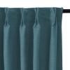 Drapifytex Pinch Pleat Thermal Insulated Blackout Curtains- (56Wx84L, Turquoise) Faux Linen Elegant Pinch Pleated Blackout Drape for Living Room Sliding Glass Door, 1 Panel view 3