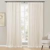 Drapifytex Pinch Pleat Thermal Insulated Blackout Curtains- (56Wx84L, Ivory) Faux Linen Elegant Pinch Pleated Blackout Drape for Living Room Sliding Glass Door, 1 Panel view 1