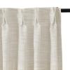 Drapifytex Pinch Pleat Thermal Insulated Blackout Curtains- (56Wx84L, Ivory) Faux Linen Elegant Pinch Pleated Blackout Drape for Living Room Sliding Glass Door, 1 Panel view 3