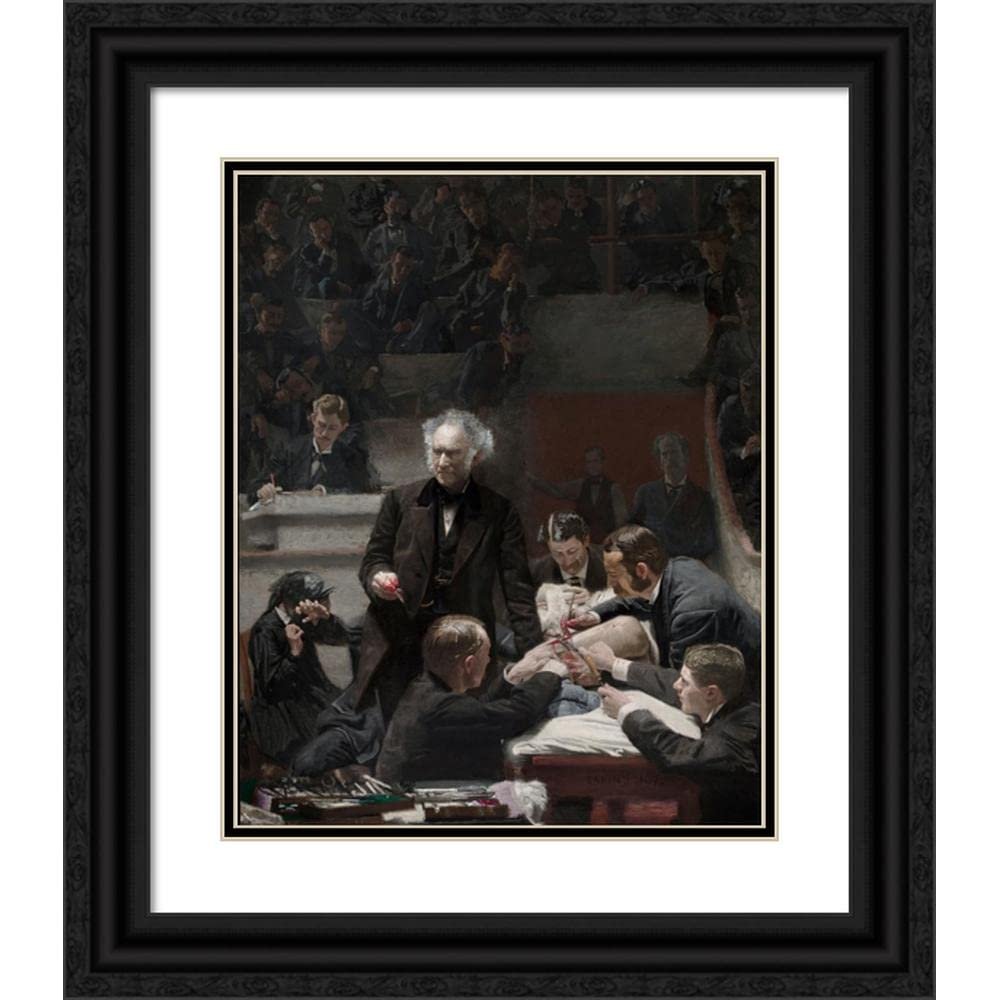 ArtDirect Thomas Eakins 20x24 Black Ornate Framed and Double Matted Museum Art Print Titled: Portrait of Dr. Samuel D. Gross (The Gross Clinic)