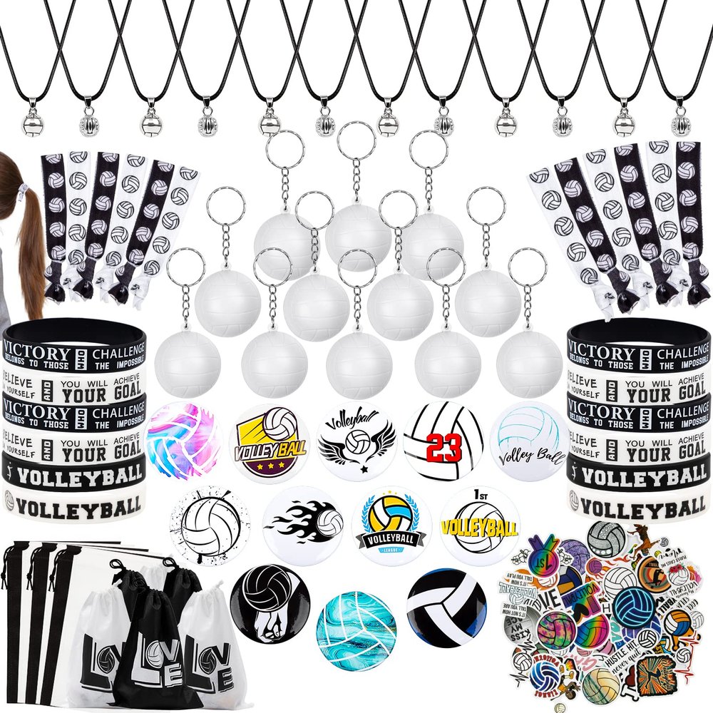 foci cozi 122PCS Volleyball Party Favors- Volleyball Gifts for Team Members, Sports Theme Party Supplies Goodie Bags