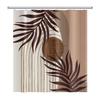 Umpoo Abstract Mid Century Boho Bathroom Shower Curtain - Eucalyptus Leaves Brown and Beige Sun Shower Curtain with Hooks - Waterproof Polyester Fabric - 72x78 Inch view 4