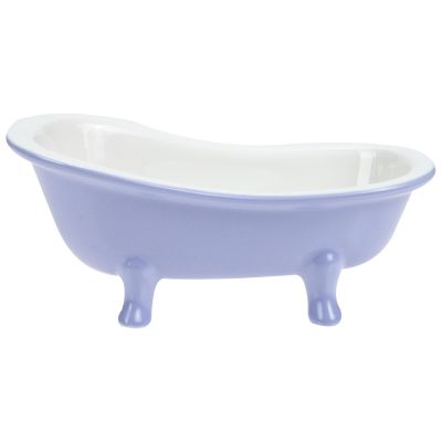 Operitacx Plant Pot Plants Decor Bathtub Planter Ceramic Pot Container Small Plant Flower Decortative Soap Dish Tray Makeup Organizer Hamster Bathtub Table Decor Blue Jewelry Tray Vanity