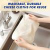 10 PCS Reusable Cheesecloth, Grade 100, 20x20 Inch Hemmed Cheese Cloth for Straining Craft, 100% Cotton Unbleached Cloth Strainer for Cooking, Baking, Juicing, Cheese Making view 3