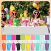 Remerry 80 Pcs Plastic Cups with Lids and Straws Reusable Tumblers Holiday Drink Coffee Cups with Lids for Birthday Christmas Party Favors Gifts, 16 oz(Multicolor) view 4