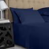 1000-Thread-Count 100% Pure Cotton Bed Sheets -4 Pc Queen Size Navy Blue Sheet Set, Single Ply Long Staple Combed Cotton Yarns, Best Luxury Sateen Weave, Fits Mattress Upto 17'' Deep Pocket view 2