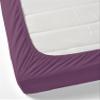 1000-Thread-Count 100% Pure Cotton Bed Sheets -3 Pc Twin Size Plum Sheet Set, Single Ply Long Staple Combed Cotton Yarns, Best Luxury Sateen Weave, Fits Mattress Upto 17'' Deep Pocket view 3