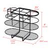 Linkidea Hair Tool Organizer with Hook, Self Adhesive Hair Dryer Holder for Bathroom, Blow Dryer Styling Tool Storage Basket for Bedroom (Black) view 3