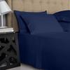 1000-Thread-Count 100% Pure Cotton Bed Sheets -4 Pc Full Size Navy Blue Sheet Set, Single Ply Long Staple Combed Cotton Yarns, Best Luxury Sateen Weave, Fits Mattress Upto 17'' Deep Pocket view 2