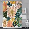 Umpoo Bohemian Floral Bathroom Shower Curtain Boho Abstract Tropical Leaves Flowers with Hooks Polyester Waterproof Fabric Paisley Unique Trendy Woman Decor, 48x72 Inch view 2