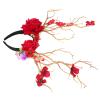 KALLORY 1pc Elegant Flower Antler Headdress Stunning Deer Horn Hairband Prop for Festivals Parties and Celebrations Unique Design for Carnival and Costume Events view 1