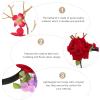 KALLORY 1pc Elegant Flower Antler Headdress Stunning Deer Horn Hairband Prop for Festivals Parties and Celebrations Unique Design for Carnival and Costume Events view 3