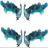 12" Peacock Christmas Decoration Glittering Blue Peacock with Clip for Party and Christmas Decorations (4 Pack) view 1