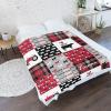 Personalized Farm Life Tractor Car Plaid Red Blanket with Name Text Custom Super Soft Fleece Throw Blankets for Couch Sofa Bed 50 X 60 inches view 2