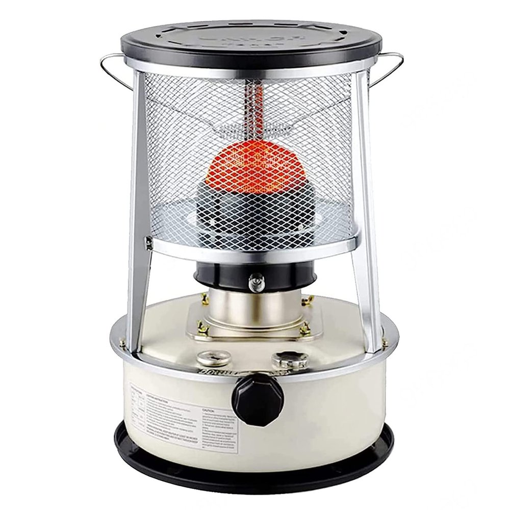 Xrdbfd Kerosene Stove Heater, Universal Outdoor Kerosene Stove Burners, Adjustable Firepower Indoor Kerosene Stoves, Camping Oil Paraffin Heaters,6Lwhite
