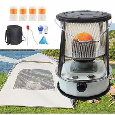 High Efficiency Kerosene Stove Heater, Convenient Kerosene Stove Burner, Camping Oil Paraffin Heaters, for Indoor, Outdoor, Patio, Home,6Lwhite