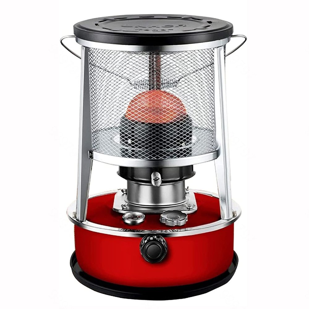 Xrdbfd Kerosene Stove Heater, Universal Outdoor Kerosene Stove Burners, Adjustable Firepower Indoor Kerosene Stoves, Camping Oil Paraffin Heaters,4.6Lred