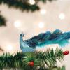 12" Peacock Christmas Decoration Glittering Blue Peacock with Clip for Party and Christmas Decorations (6 Pack) view 2