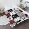 Personalized Lineman Plaid Patchwork Red Blanket with Name Text Custom Super Soft Fleece Throw Blankets for Couch Sofa Bed 50 X 60 inches view 2