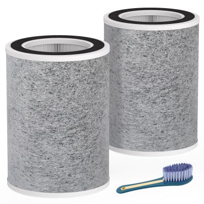 Leemone True HEPA HP201 HP202 Filter Replacement for Shark HP200 Series & HC502 Air Puri-fier MAX,3-in-1 H13 Grade Filter, Part # HE2FKBAS, HE2FKBASMB(2 Pack)