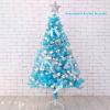 7ft Blue Premium Spruce Artificial Holiday Christmas Tree for Home, Office, Party Decoration w/ 800 Branch Tips, Easy Assembly, Metal Hinges & Foldable Metal Base,Blue 7ft,Flat Head view 3