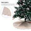 1pc Christmas Skirt Burlap Dress-up Ornament for Festive Holiday Decoration Warm Soft Material for Room Bedroom Garden and Office Use view 4