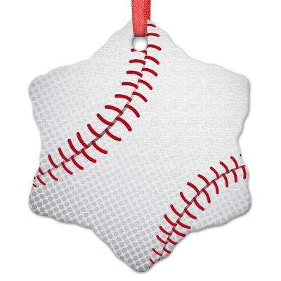 Baseball Christmas Ornaments Sport Christmas Decorations for Tree Baseball Lover Gift Ceramic Round Personalized Christmas Ornaments 2022 Keepsake Christmas Decor Holiday, 3 Inch