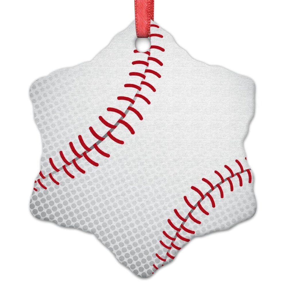 Baseball Christmas Ornaments Sport Christmas Decorations for Tree Baseball Lover Gift Ceramic Round Personalized Christmas Ornaments 2022 Keepsake Christmas Decor Holiday, 3 Inch