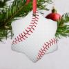 Baseball Christmas Ornaments Sport Christmas Decorations for Tree Baseball Lover Gift Ceramic Round Personalized Christmas Ornaments 2022 Keepsake Christmas Decor Holiday, 3 Inch view 3