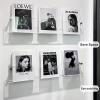 ZIMGOD Acrylic Magazine Holder Wall Mounted, Hanging Brochure Holder for Display, Clear Magazine Storage Rack Stand, 40/60/70/80/100 cm Long Optional (Size : 40cm/15.8") view 2