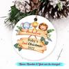 Baby's 2nd Christmas Ornament, Personalized Baby Second Xmas Ornament, Woodland Animal Baby's Second Ornament Christmas 2026, Custom Name & Birthday Kid Ornaments, Baby 2ND Christmas Ornament Gifts view 2