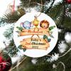 Baby's 2nd Christmas Ornament, Personalized Baby Second Xmas Ornament, Woodland Animal Baby's Second Ornament Christmas 2026, Custom Name & Birthday Kid Ornaments, Baby 2ND Christmas Ornament Gifts view 4