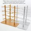 LXBAMKEA Glasses Storage Display Stand Holder, Retail Eyeglasses Sunglasses Hanging Organizer, Home Dresser Store Tabletop Decor Storage Rack, 4-Tier Eyewear Shelf view 4